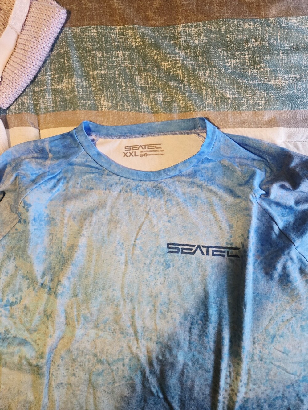 SEATEC Blue Tie-Dye Performance Tee